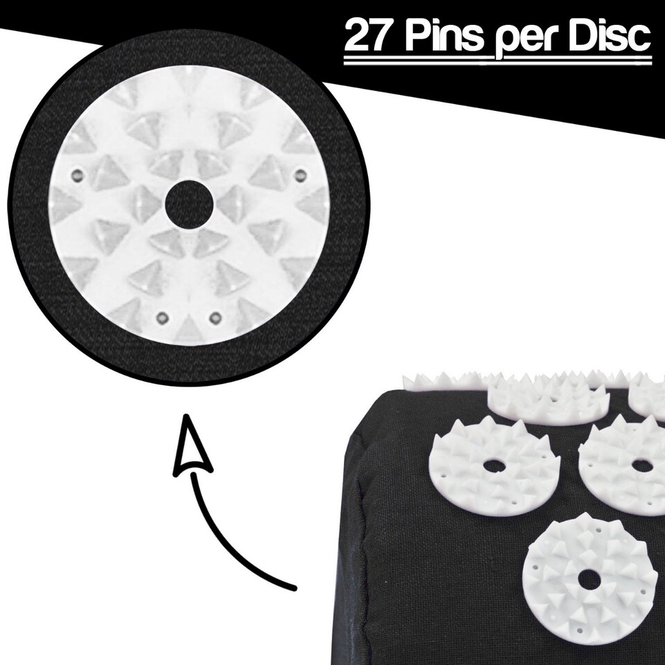 image 1 of Komodo Acupressure Mat, Pillow and Ball Set - Black