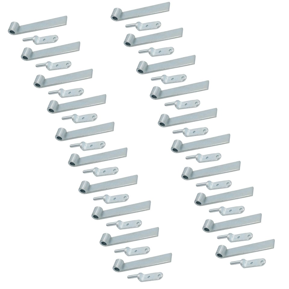 image 1 of HD Strap Tailgate Straight Hinge 160mm Long + 12.5mm Bolt On Gudgeon Pin 20pk Silver