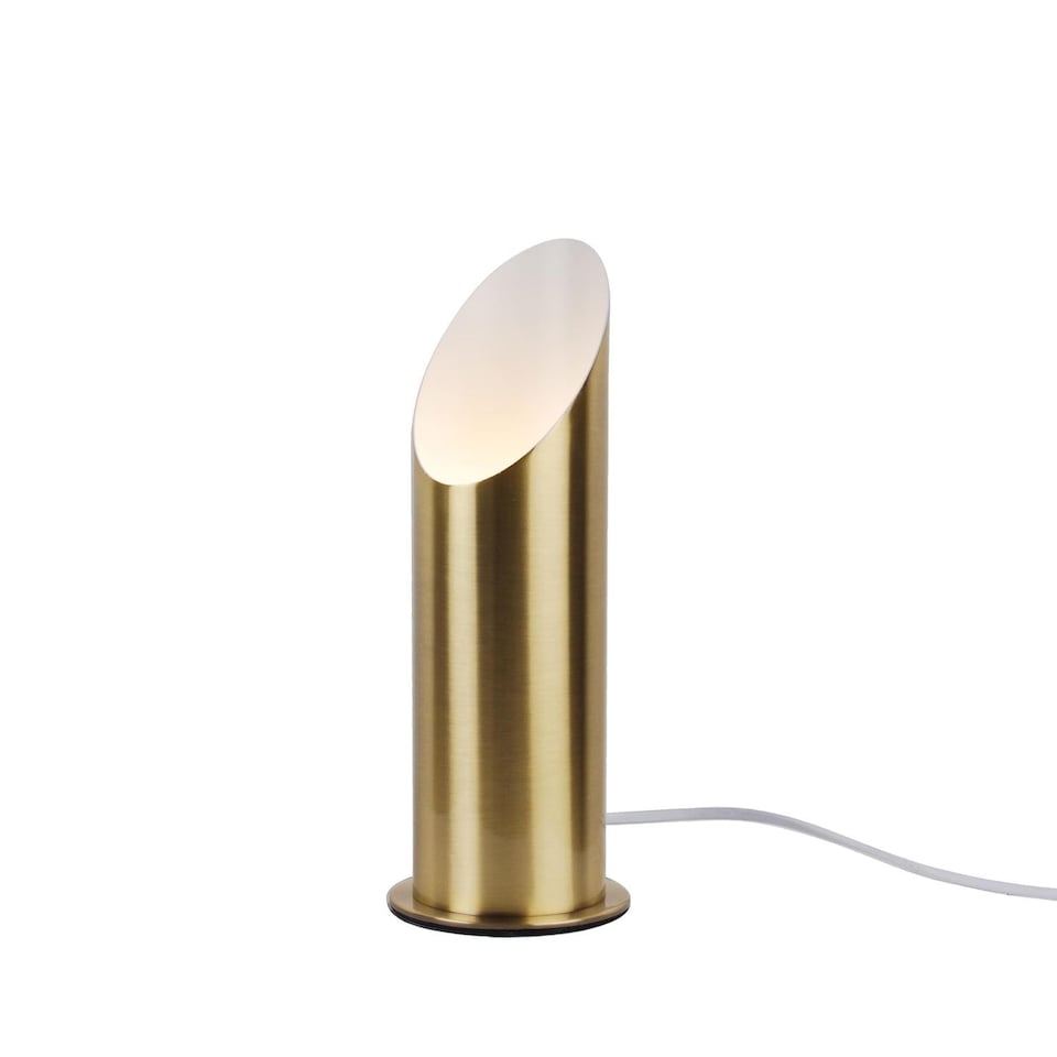 image 1 of Antique Brass Tubular Floor Uplight | Bronze | White | Medium | 1