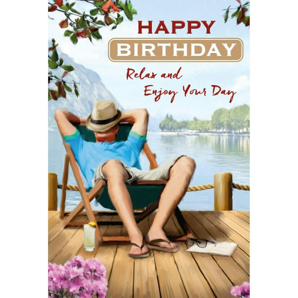 Words 'n' Wishes Traditional Male Birthday Card, Birthday Card for Him, Multi-Coloured 21.2 x 13.8 cms