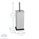 image 3 of Harbour Housewares Square Toilet Brush - Chrome Grey