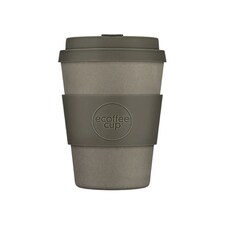 Ecoffee Cup 12oz 350ml Reusable Eco-Friendly, Plant Based Coffee Cup with Silicone Lid & Sleeve, Molto Grigio | Grey | Molto Grigio