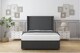 image 1 of Sloomy Devonshire Graphite Dumfries Divan Bed With Mattress No Drawers With 54" Wingback Headboard 6' Super King | Grey | Graphite | Super King | 1