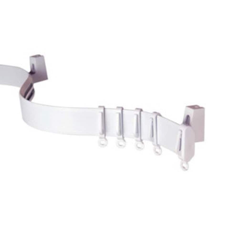 240cm White Aluminium Curtain Track | White | White