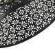 image 3 of Marrakech Designed Matte Black Metal Pendant Light Shade with Floral Decoration