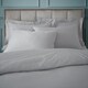 image 3 of Bianca 180 Thread Count Egyptian Cotton Duvet Cover Set | Silver | Silver Grey | Super King