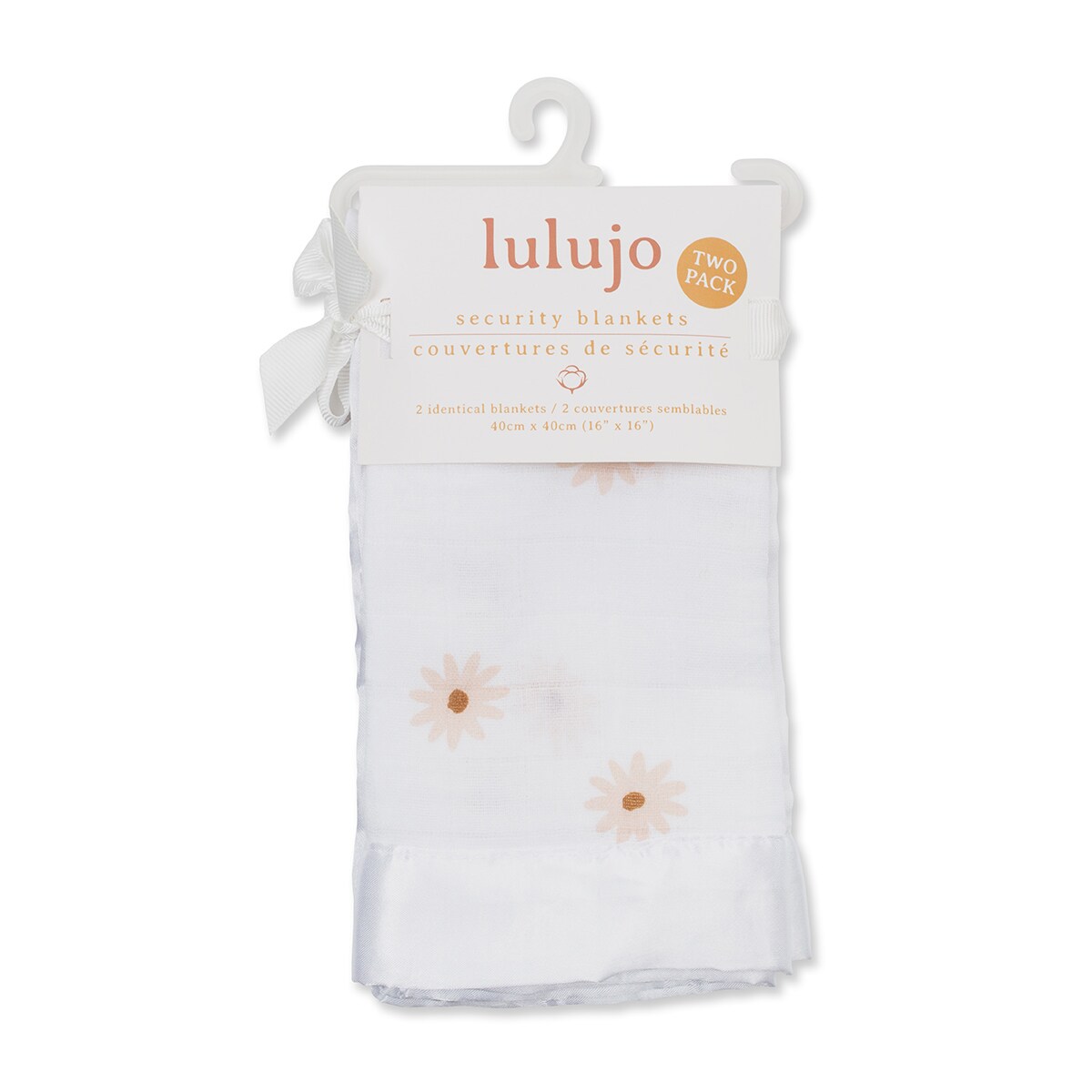 Lulujo Muslin Security Comforter Blanket 2 pack - Daisies