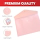 image 3 of Pack of 12 A4 Light Pastel Pink Soft Touch Plastic Document Wallets with Button Closure