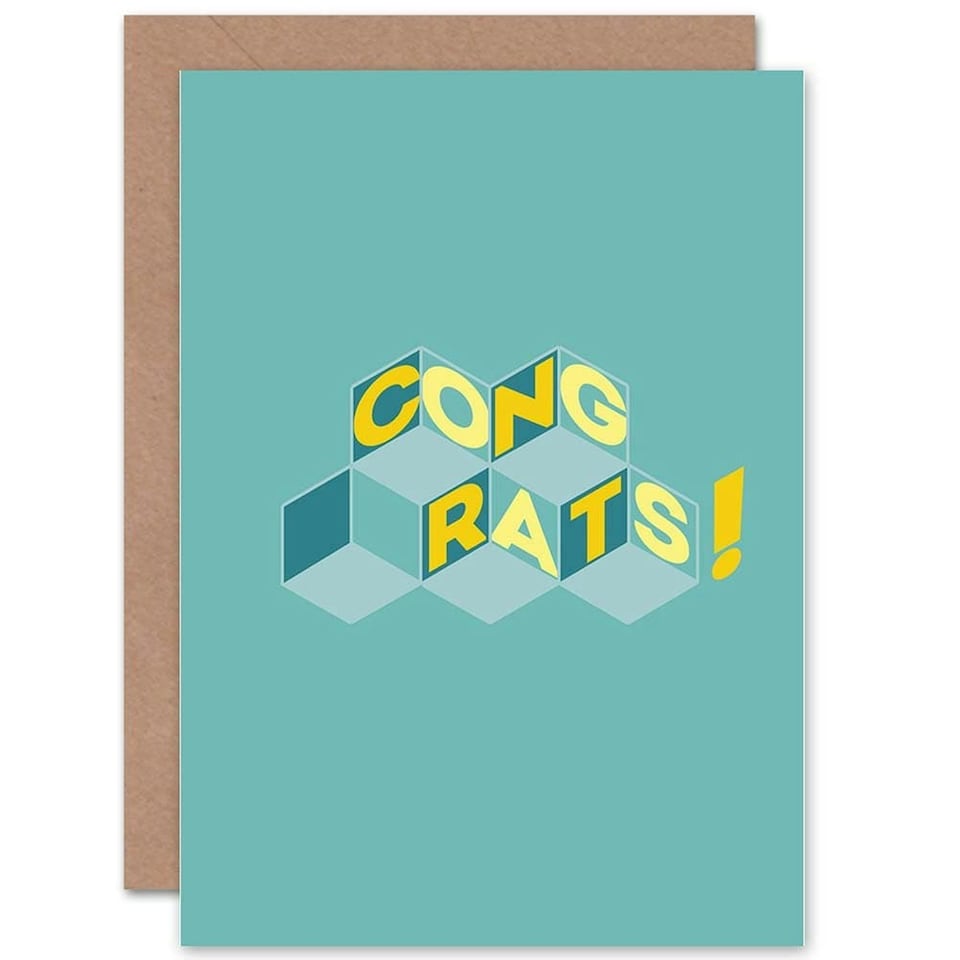 image 1 of Congrats Blocks Congratulations Card