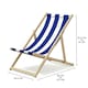image 5 of Wooden Folding Deck Chair Garden, Beach & Patio Outdoor Chair | Blue