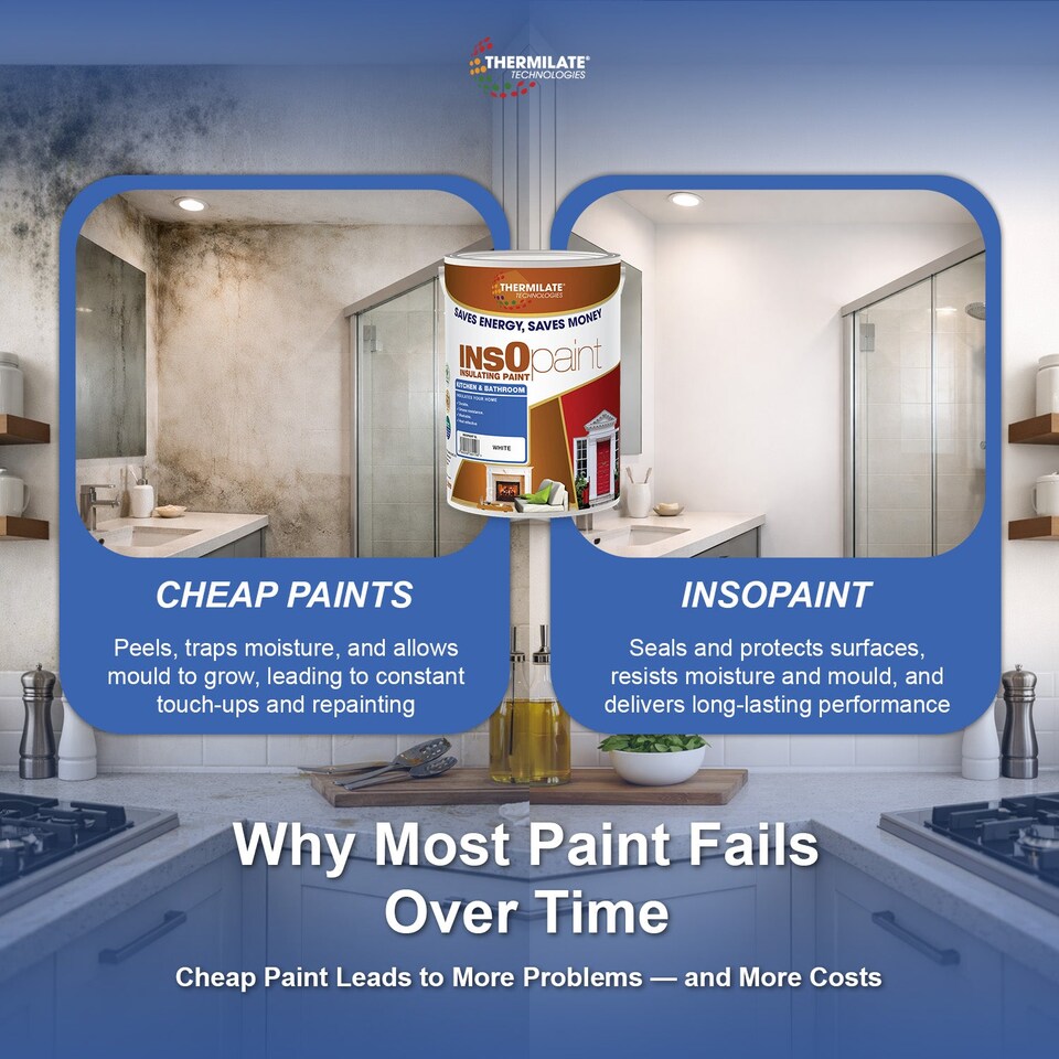 image 1 of InsOpaint Kitchen & Bathroom Paint - Best Anti-Mould Protection, Insulating Walls & Ceilings - Baby Pink