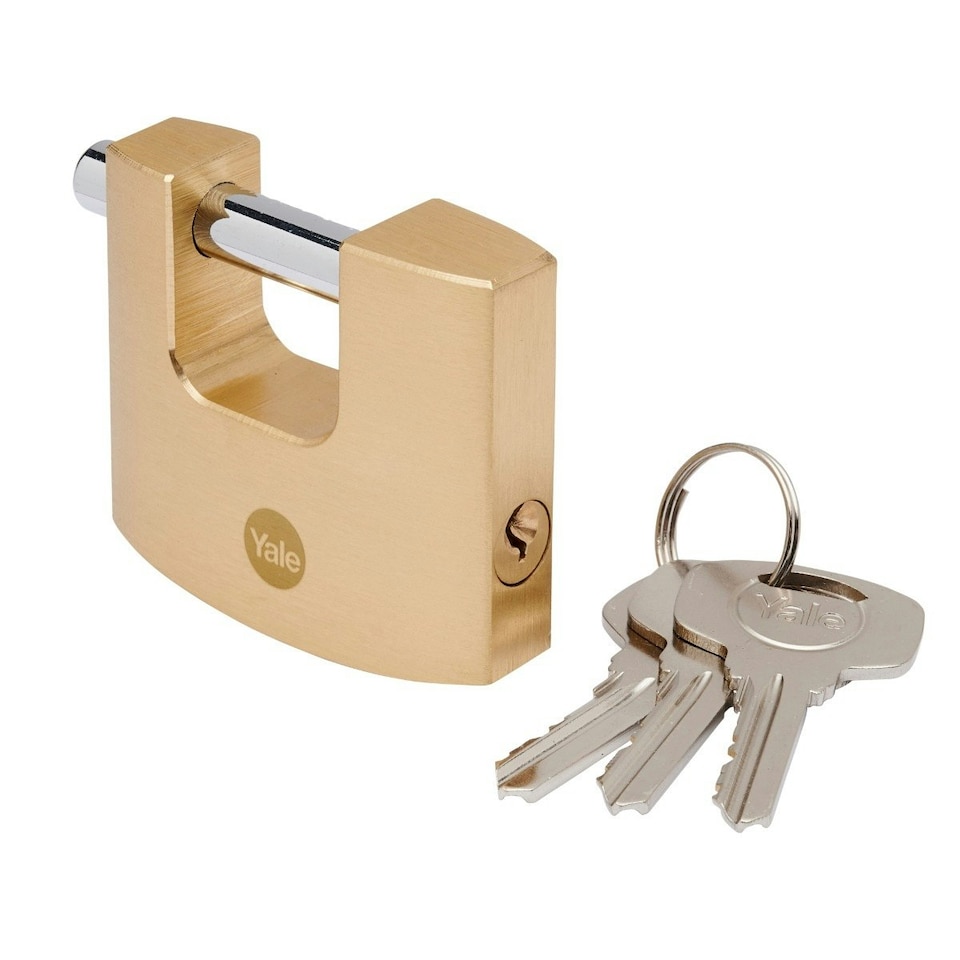 image 1 of YALE BRASS SHUTTER PADLOCK 60MM