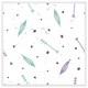 image 1 of Cute cartoon pattern with feathers and arrows in boho style (Picutre Frame) White | XS
