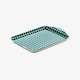 image 1 of Zeal Melamine Mini Tray, Gingham Pattern, 18 x 14 cm, Forest Green