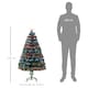 image 3 of HOMCOM 4FT Prelit Artificial Christmas Tree Fiber Optic Xmas Decoration, Green