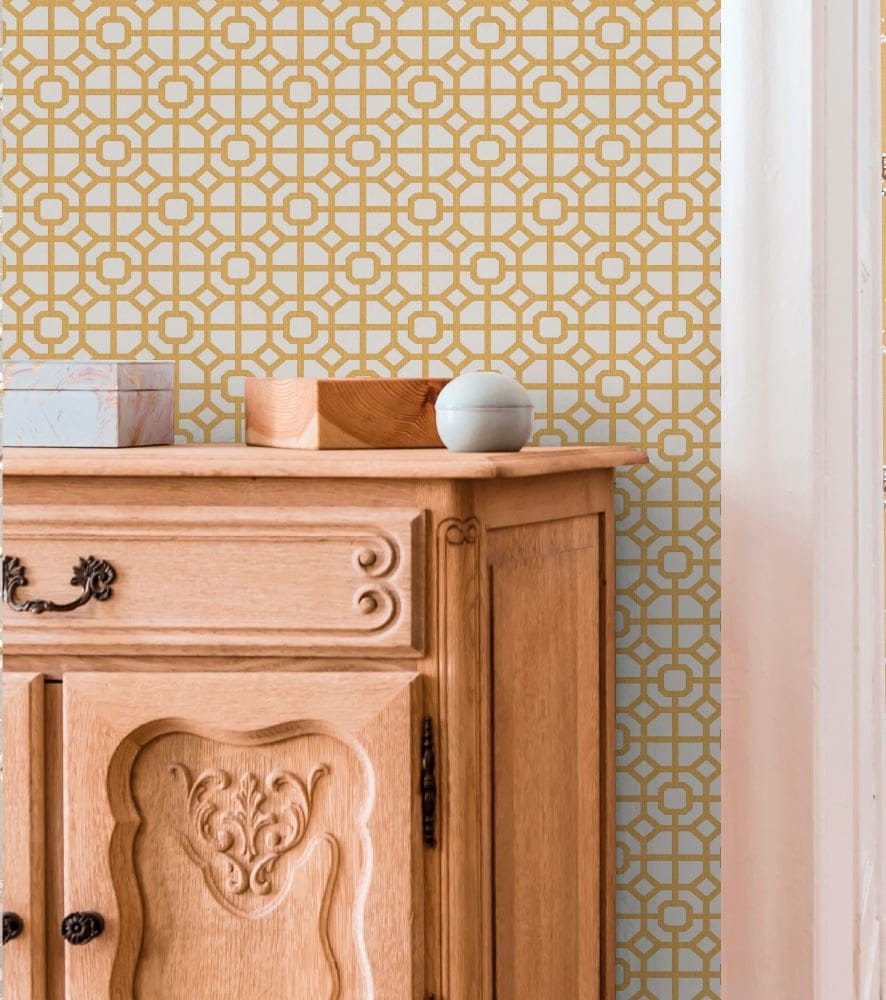 Galerie Spring Blossom Geometric Gold Wallpaper 1908-2, Gold