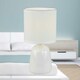 image 5 of First Choice Lighting Cleo Set of 2 White Ceramic 26cm Lamps With Shades White | White