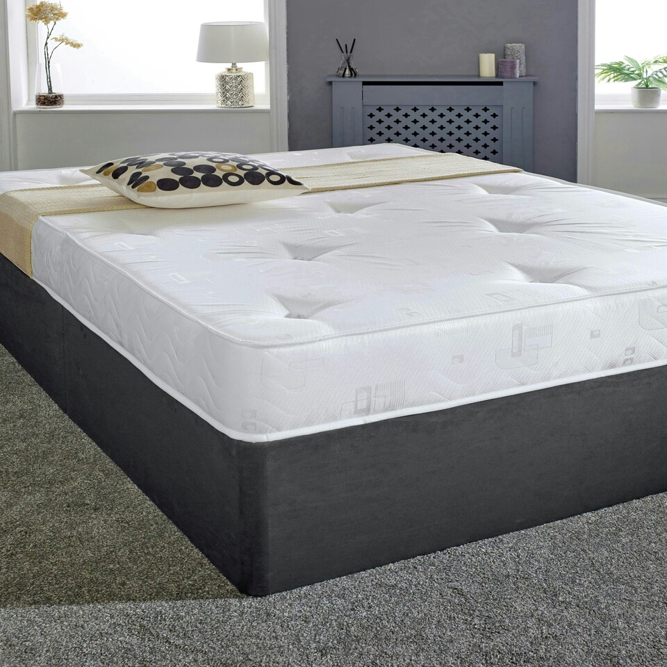 image 1 of Hand-Tufted Innerspring Mattress - 9" Deep, Medium Soft Comfort White | Single