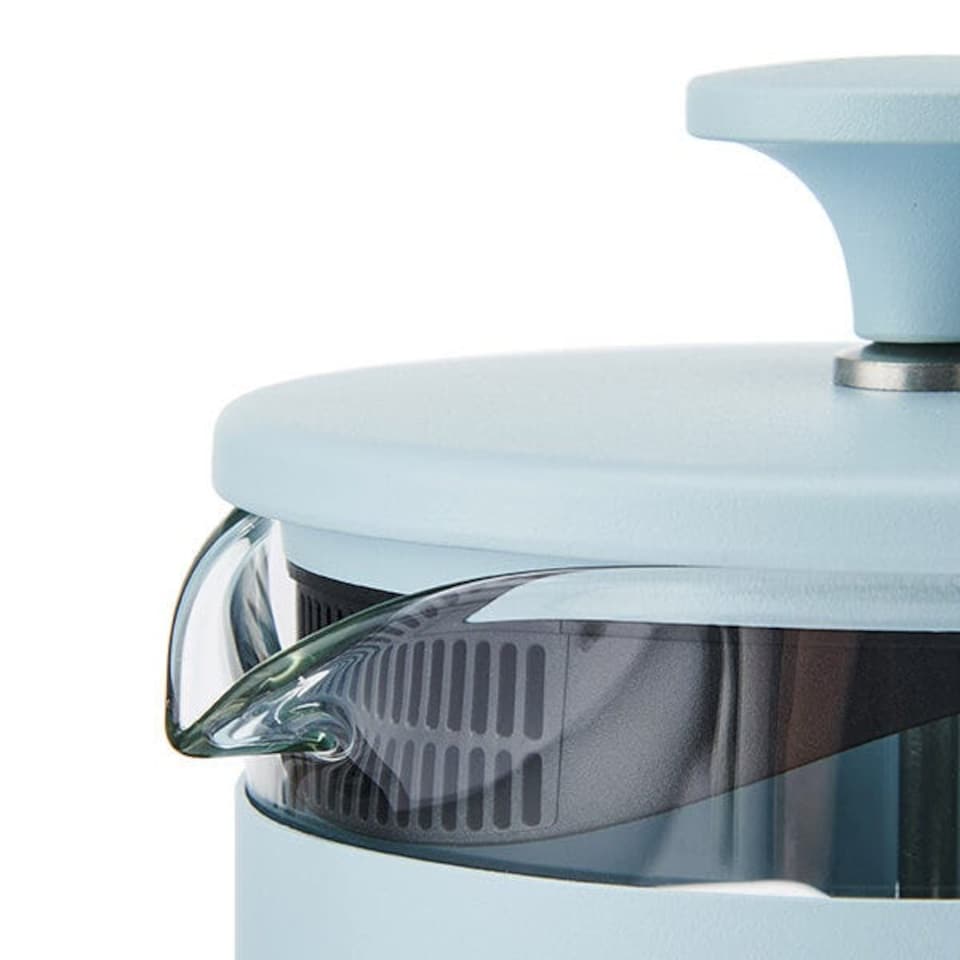 image 1 of La Cafetiere Pisa 8 Cup Cafetiere Sky Blue with Wood Handle