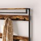 image 8 of HOMCOM Coat Rack with Drawer, Hall Tree with Coat Stand, Rustic Brown