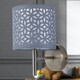 image 4 of Brea - Antique Brass Wall Light with Grey Cut Out Shade | Yellow | Grey | 1