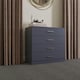 image 8 of Dakota 4 Drawer Chest Grey | Dark Grey