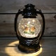 image 3 of 27cm Snowtime Christmas Water Spinner Antique Effect Lantern 2 Robins Scene  Dual Powered