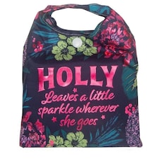 History & Heraldry Personalised Sparkle Reusable Foldable Shopper Bag - Holly Multi