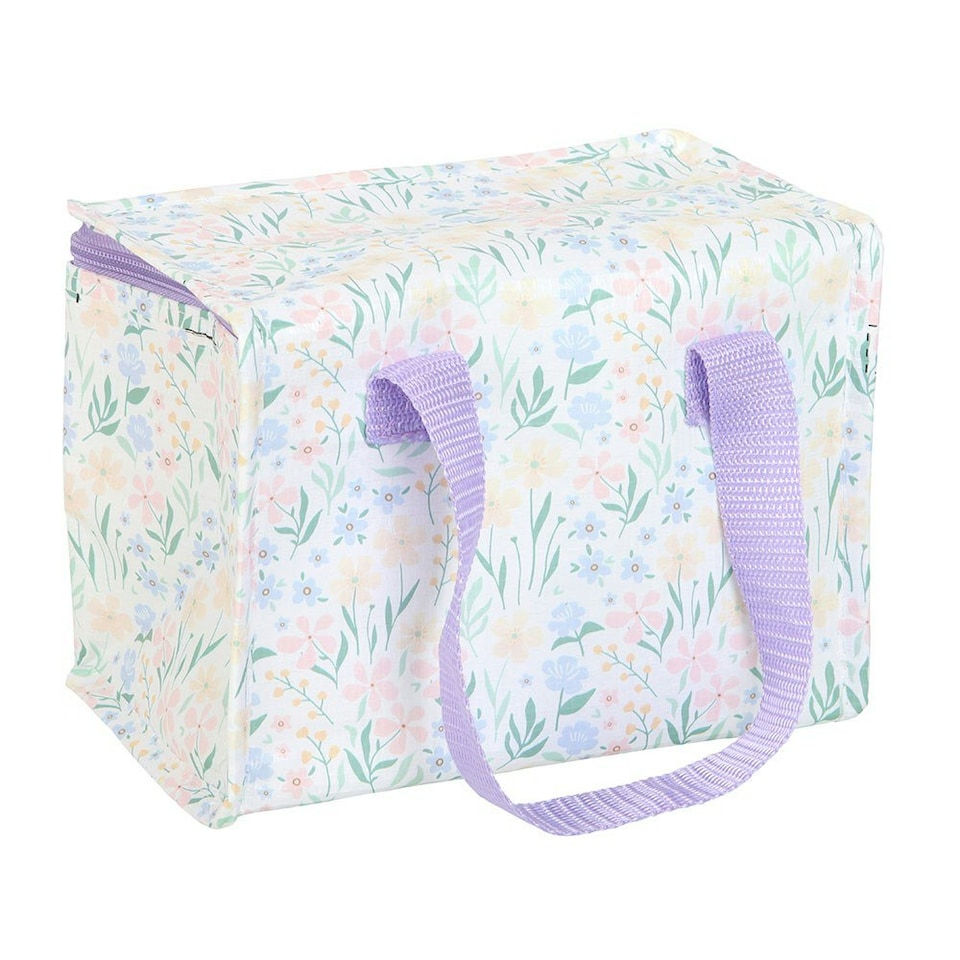 image 1 of Something Different Ditsy Floral Lunch Bag - Lilac/Pink/Green - One Size