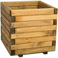 Primrose Wooden Pine Raised Cube Planter Treated Pine & Responsibly Sourced 50cm
