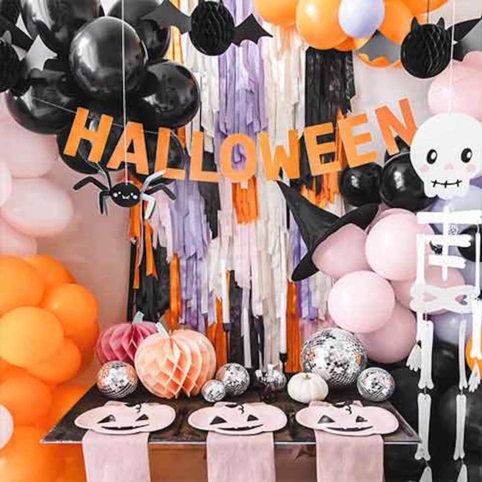 image 1 of Bat Honeycomb Halloween Hanging Decoration 45cm