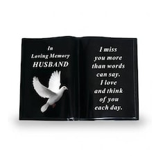 David Fischhoff Dove Memorial Book Plaque 19 x 14cm - Husband