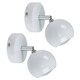 image 1 of ValueLights Pair Of Modern Single Eyeball Wall Spotlights in Gloss White Finish White