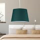 image 6 of Set of 2 Dark Green 23cm Tapered Cylinder Pendant or Lamp Shades Green