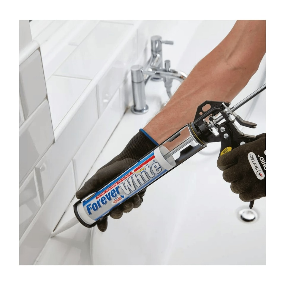 image 1 of Everbuild Forever White Sanitary Sealant – 295ml