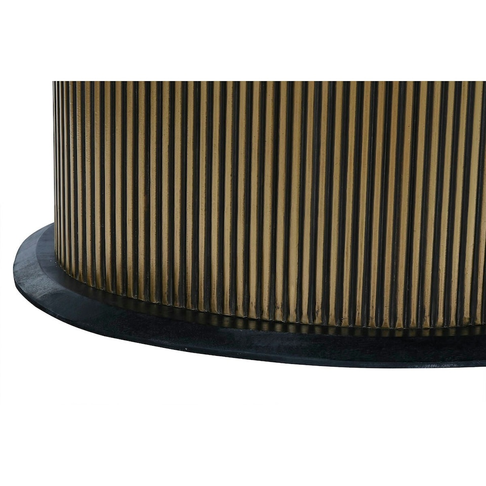 image 1 of Dining Table Home ESPRIT Black Golden Brass Marble 200 x 110 x 76 cm N/A