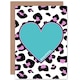 image 1 of Heart Beautiful Purple Leopard Quote Card