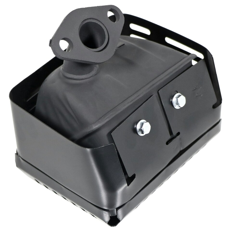 image 1 of SPARES2GO Exhaust Muffler for Honda GX110 GX120 GX140 GX160 GX200 Silencer Guard Cover