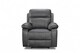 image 4 of Faux Leather Grey Manual Recliner Chair VEGAS
