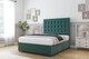 image 3 of Sloomy Alabama Emerald Plush Divan Bed Base 2 Drawers Foot-End With 26 Inch Strutted Headboard | Green | Emerald | Super King | 1