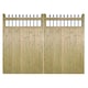 image 2 of Hampton Tall Double Driveway Garden Gate - Pressure Treated Scandinavian Redwood - W2400 x H1800 mm Brown