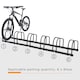 image 3 of HOMCOM Bike Parking Rack Bicycle Locking Storage Stand for 6 Cycling Black
