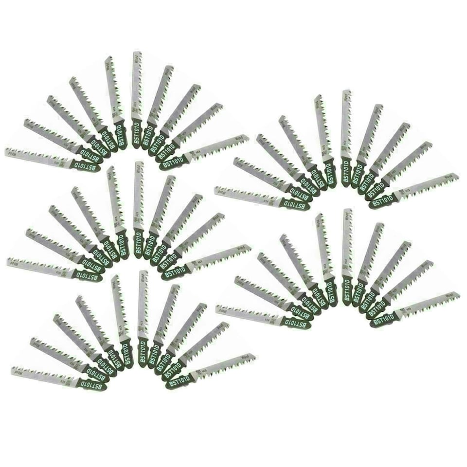 image 1 of Jigsaw Blades 6 TPI with T Shank Cutting Wood Plastics Less Than 50mm 50pk
