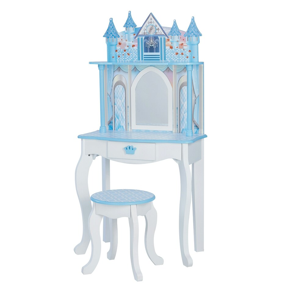image 1 of Teamson Kids Dreamland Castle Vanity and Chair Playset