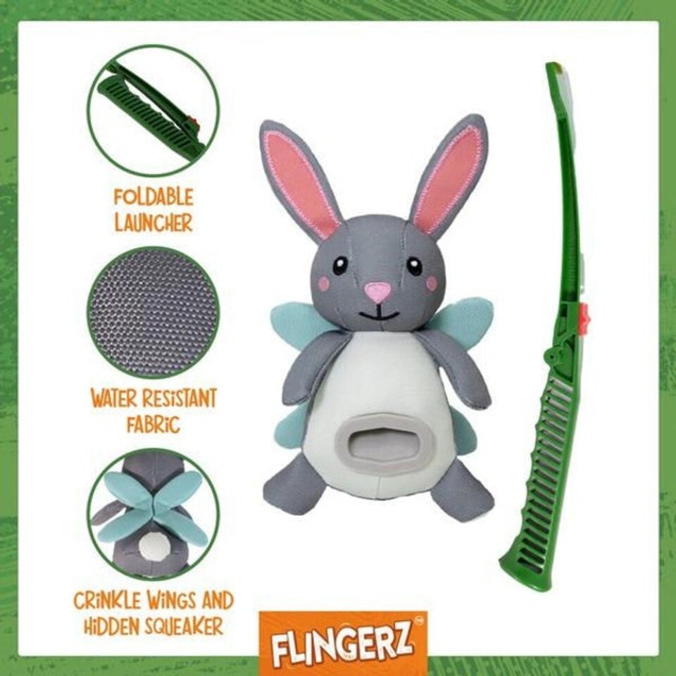 image 1 of Rosewood Flingerz Rabbit Throw Toy