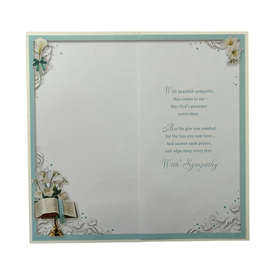 image 1 of Loss of Father Floral Design Sympathy Opacity Card