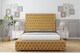 image 1 of Sloomy Ambassador Mustard Plush Bed Frame With 50"  Upholstered Headboard 4'6 Double