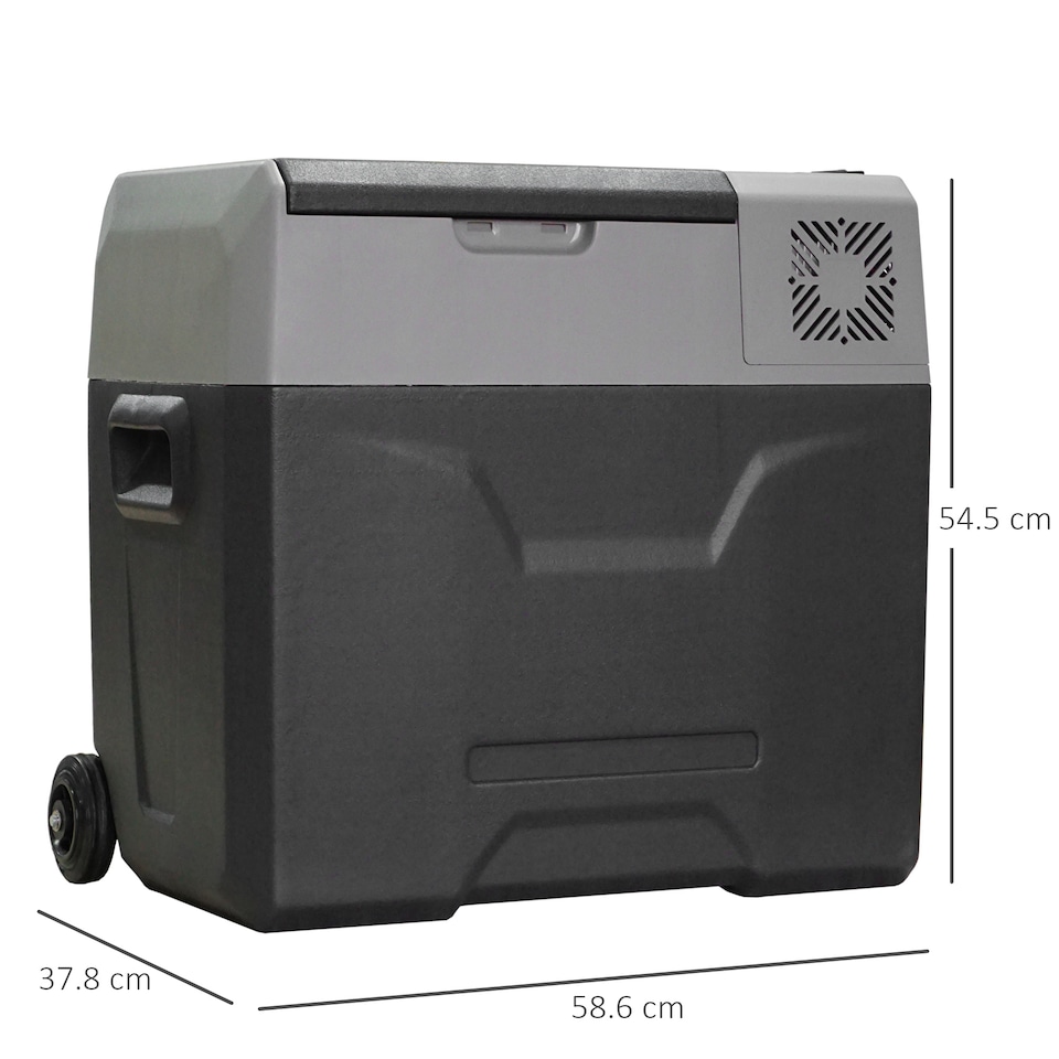 image 1 of HOMCOM Car Refrigerator, Portable 12, 24V 50L Compressor Fridge Freezer