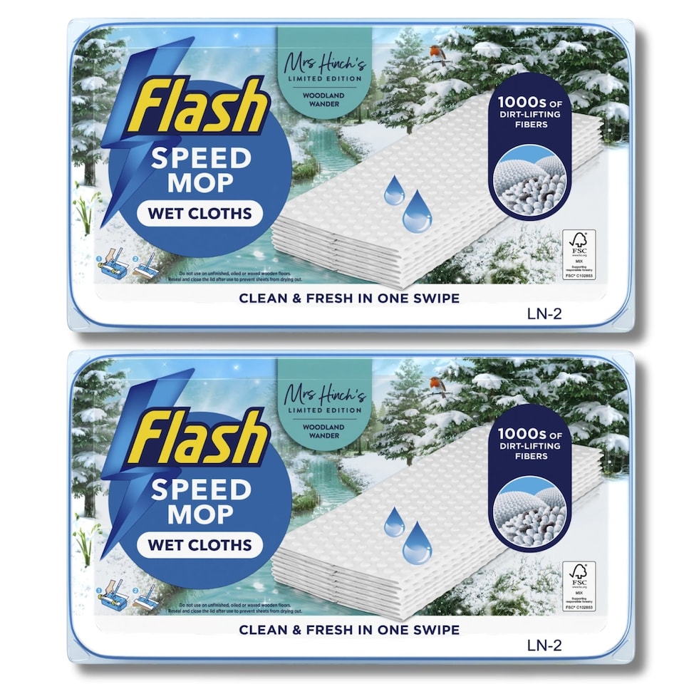 Flash Speedmop Refill Pads Mrs Hinch Woodland Wander 24 Pads