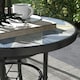 image 8 of Outsunny Garden Table with Glass Printed Design for Outdoor, Multicolour